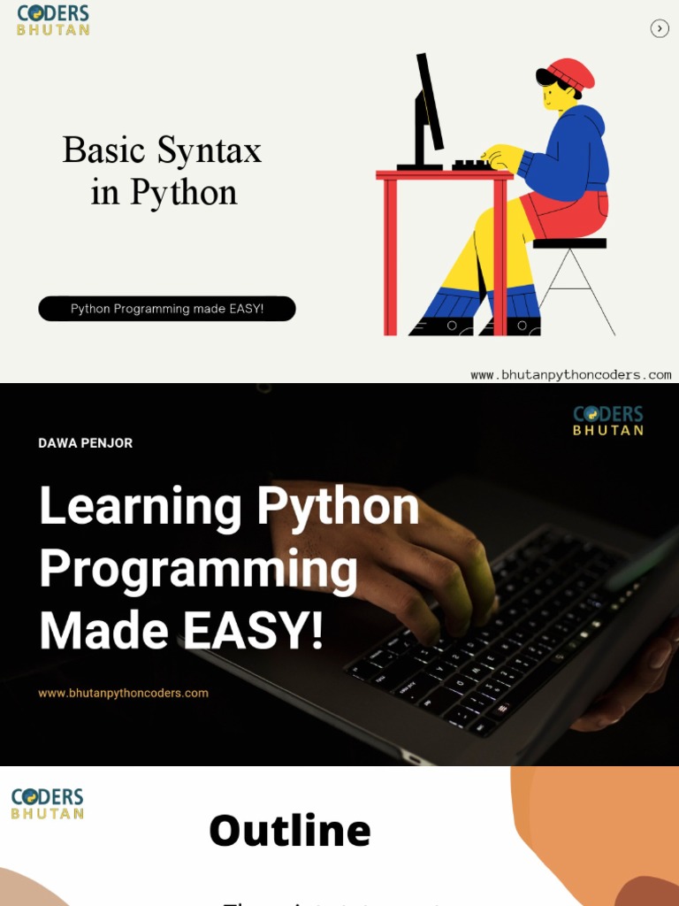 Basic Syntax in Python | PDF | Quotation Mark | Grammar