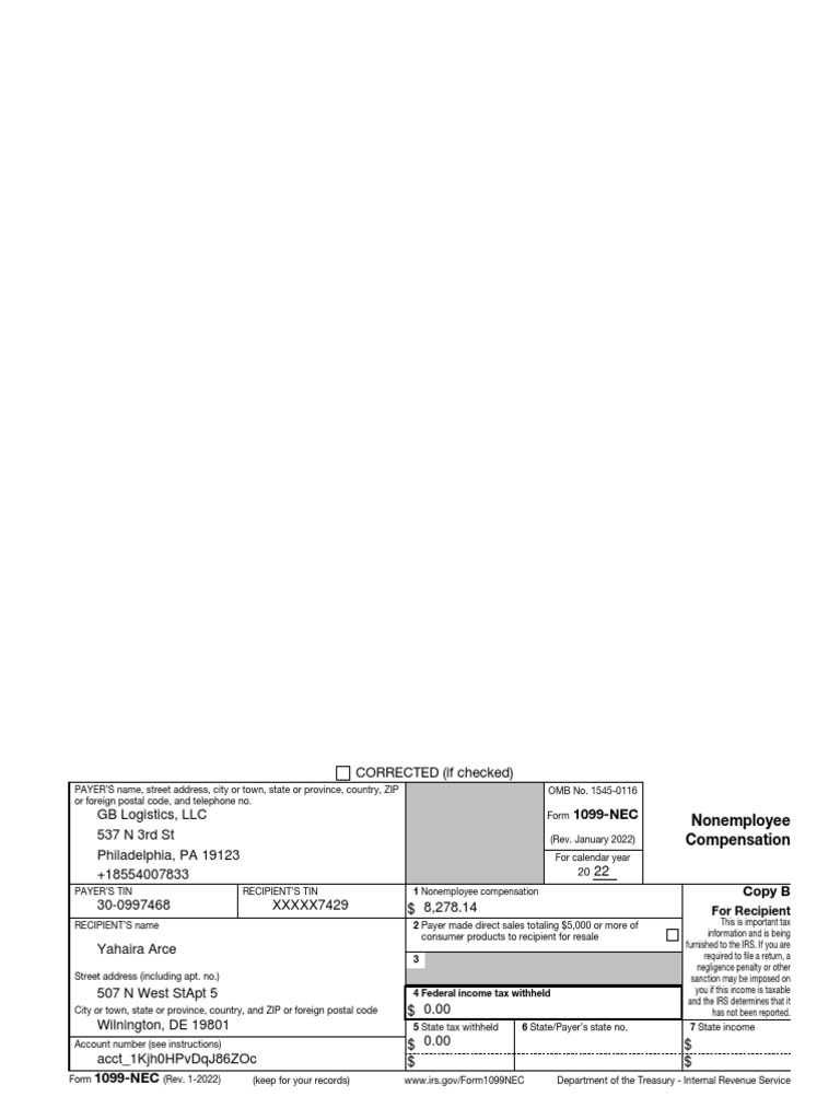 Tax Form 1099nec 20230121 PDF Irs Tax Forms Government