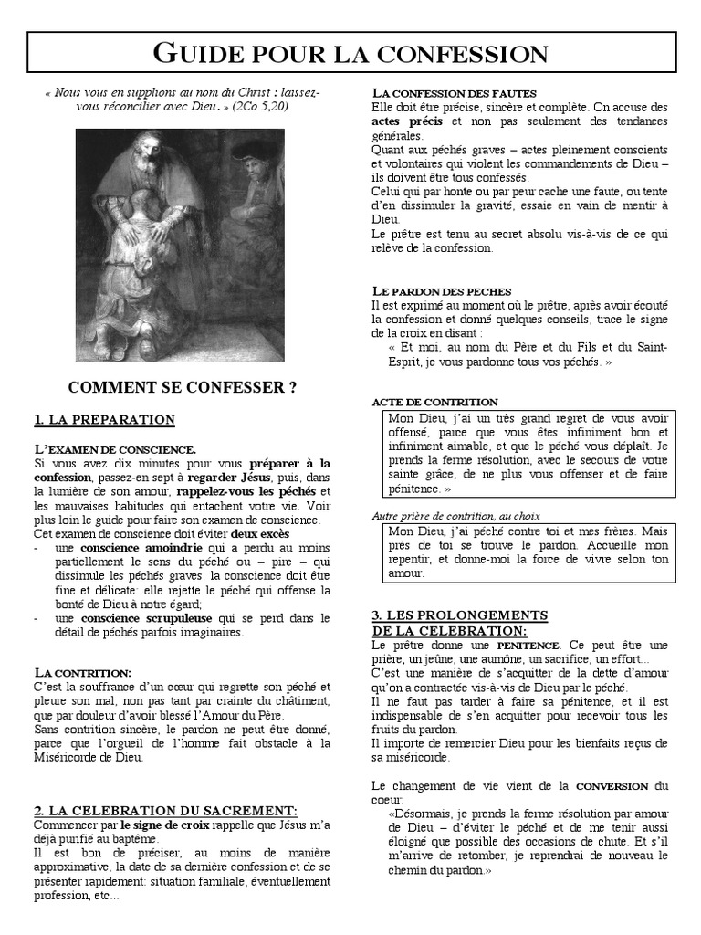 Petit Guide Pour La Confession | PDF | Péché | Confession (religion)