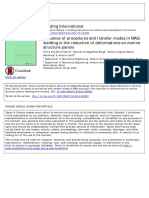 2015l - Influência de Procedimentos e Modos de Transferência Na Soldagem Mag Na Redução de Deformações em Painéis de Estrutura Marítima