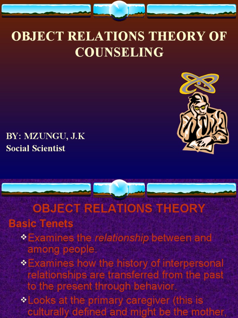 Object Relations Theory PDF Attachment Theory Object Relations Theory