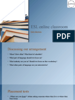ESL Language Classroom - Introduction