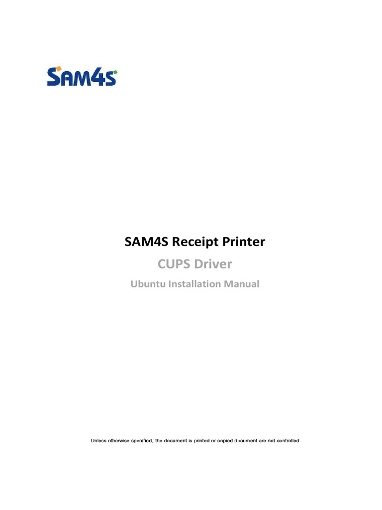 SAM4S Receipt Printer CUPS Driver Installation Manual | PDF | Printer