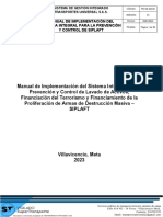 Pe-Gd - Ma-02 Manual de Implementación Sistema Integral Prevención y Control Siplaft