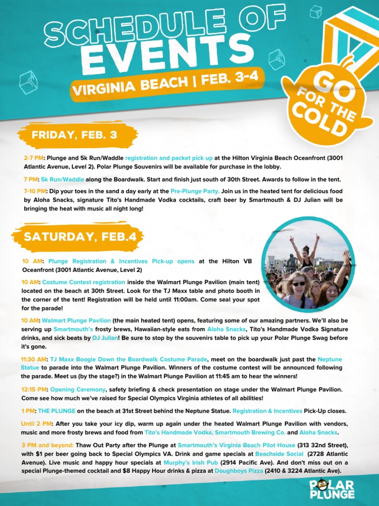 Polar Plunge 2023 Schedule PDF Drink Brewing
