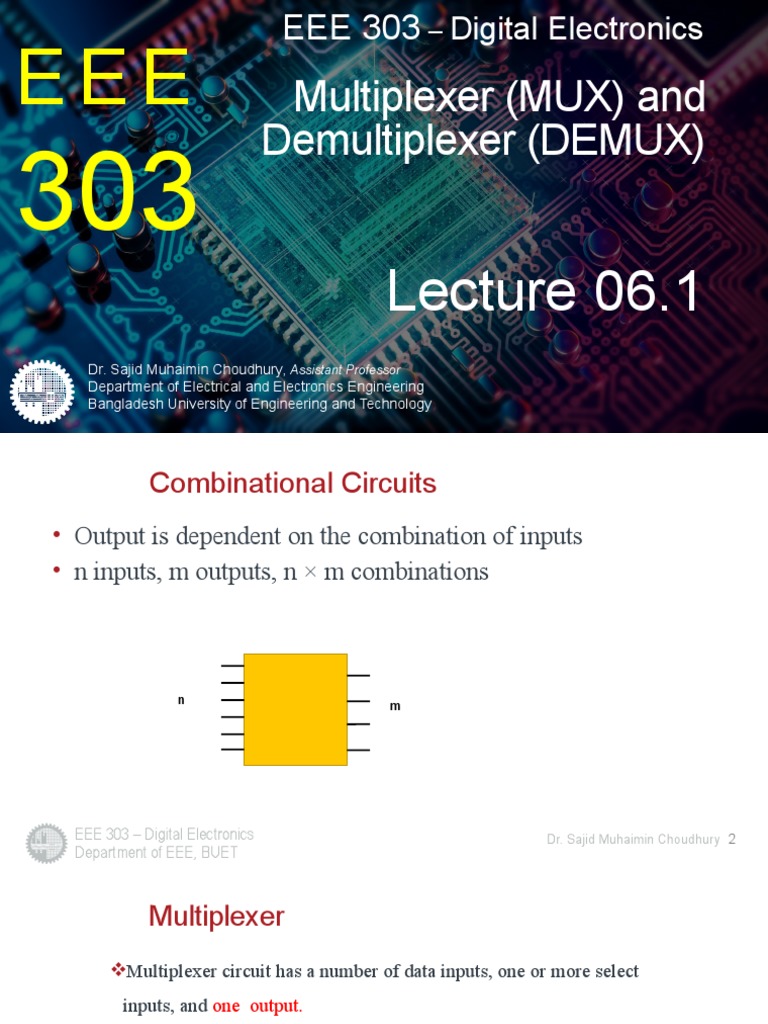 MUX and DEMUX in Digital Electronics | PDF | Electrical Engineering ...