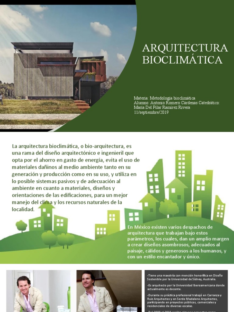 Proyectos de Arquitectura Bioclimática | PDF | Arquitecto | Diseño