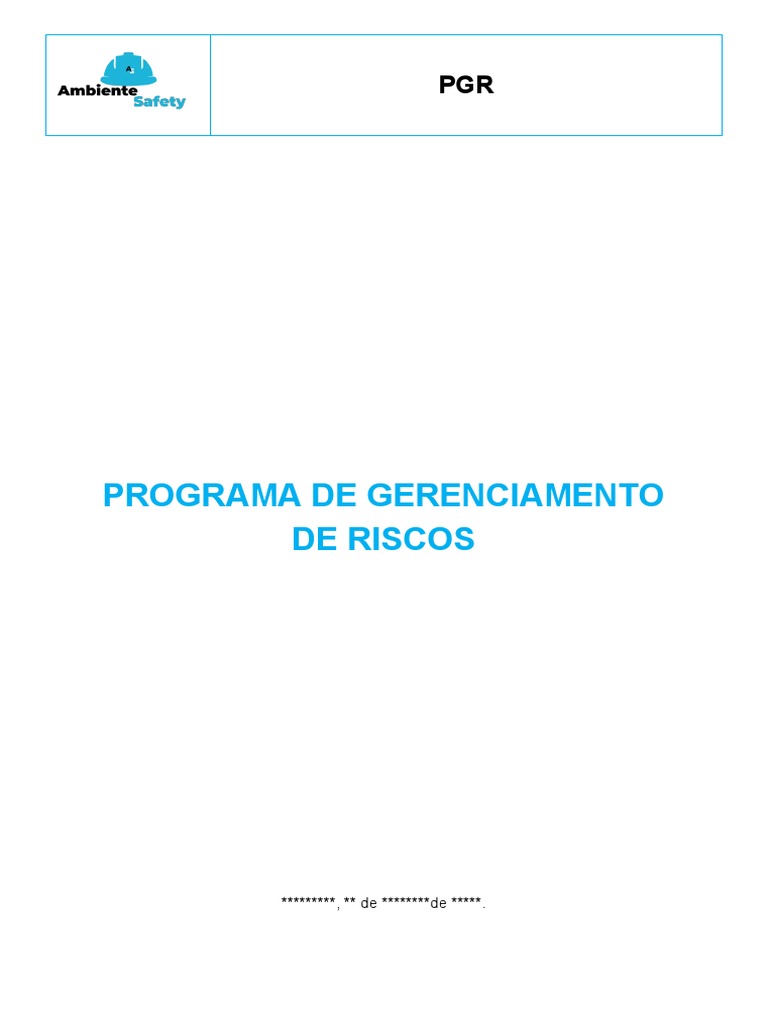 Programa de Gerenciamento de Riscos | PDF | Avaliação de risco ...