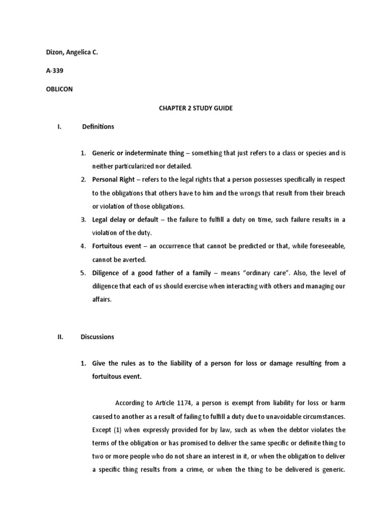 OBLICON Chapter 2 Study Guide Summary | PDF | Interest | Lease