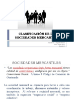 Clasificacion de Las Sociedades Mercantiles