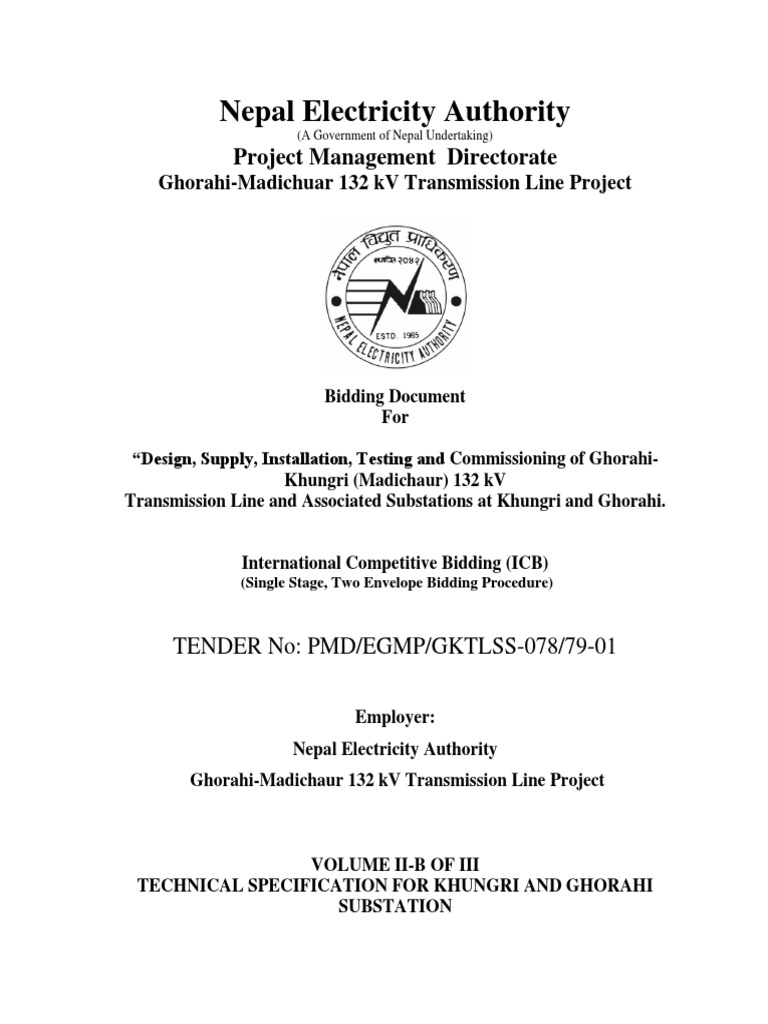 Section i project specific requirement pdf electrical substation