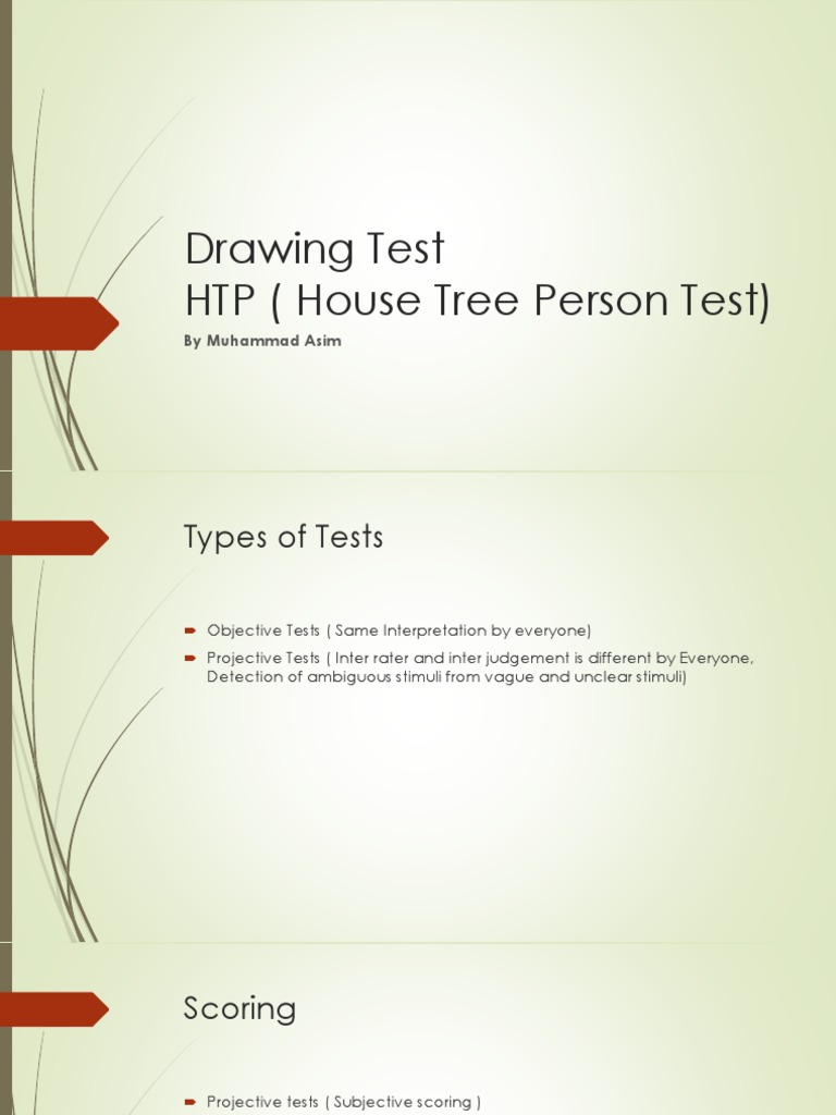 Drawing Test HTP (House Tree Person Test) by Muhammad Asim PDF