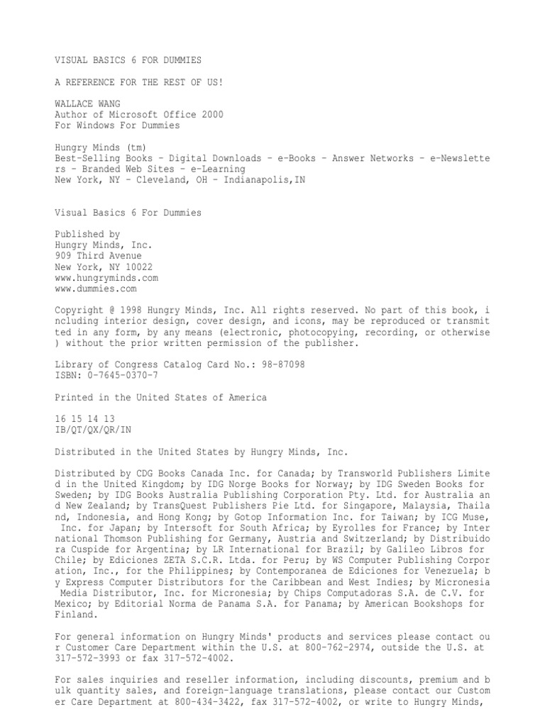 VB6 For Dummies PDF Graphical User Interfaces Icon