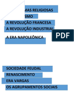 Reformas, Iluminismo, Revoluções e a Era Industrial