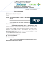 CARTA DANDO A CONOCER DEVOLUCIÓN DE BIENES - 2022 Edu.