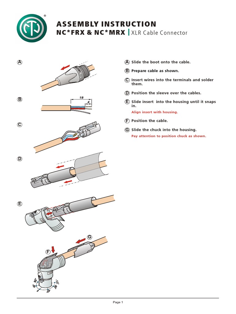 Right Angle XLR Cable Connector | PDF | Electrical Connector ...