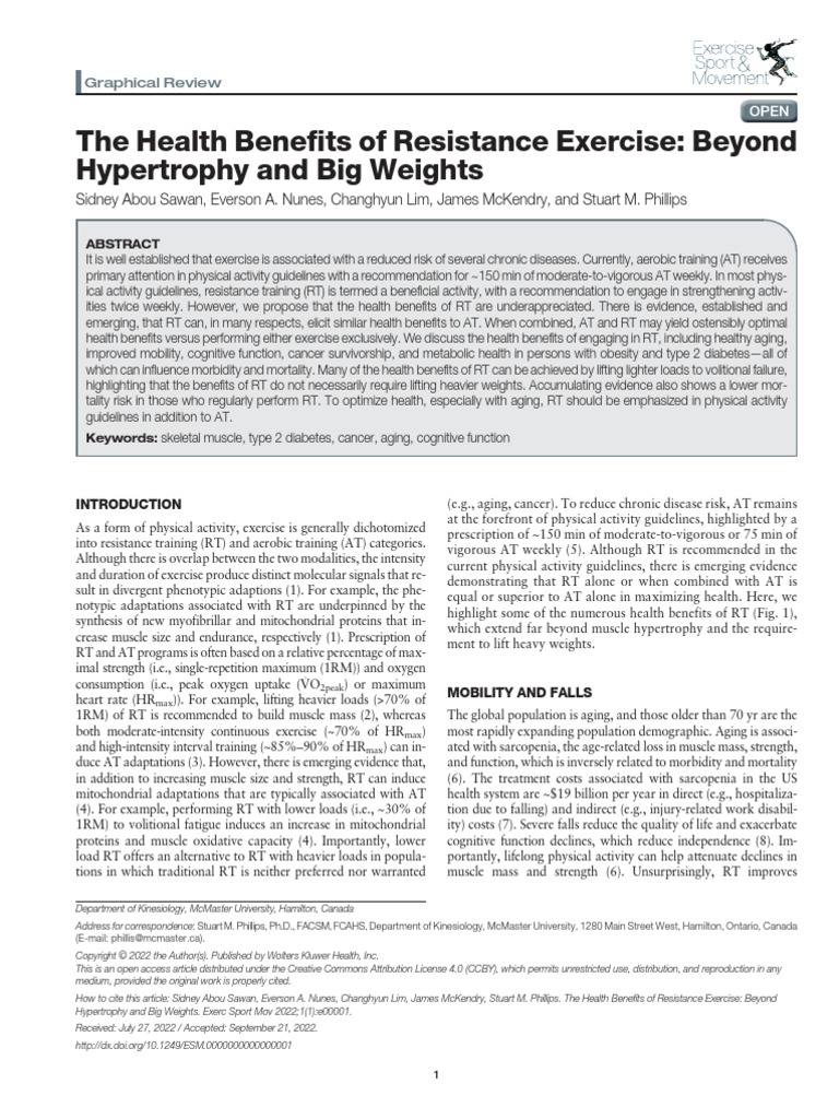 The Health Benefits of Resistance Exercise Beyond.2 | PDF | Adipose ...