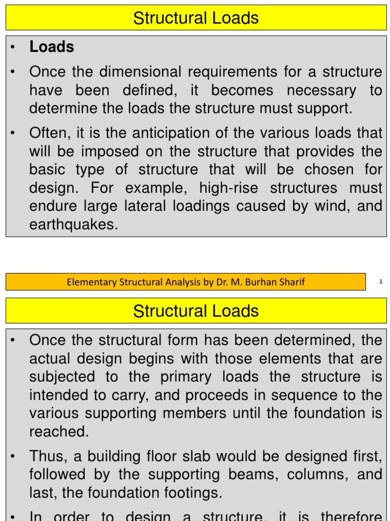 Lec-2 - Loads | PDF | Structural Analysis | Structural Load