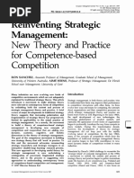 Reinventing Strategic Management:: New Theory and Practice For Competence-Based