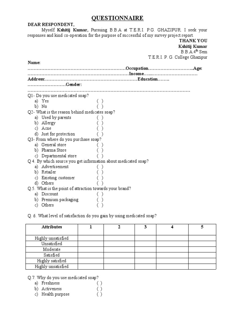 Consumer Preference Towards Soaps Pdf – ZZSBQA