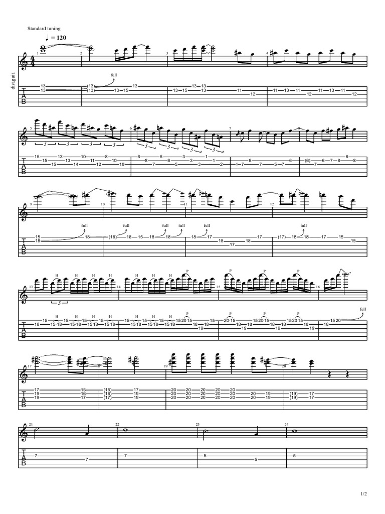 Burn Keyboard Solo For Guitar | PDF | Échecs