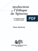 MACHEREY, Pierre. Introduction A L'ethique de Spinoza 2 - Deuxiéme Partie - La Realite Mentale