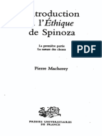 MACHEREY, Pierre. Introduction a l'Ethique de Spinoza 1 - Première Partie - La Nature Des Choses