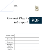 General Physics Lab Report