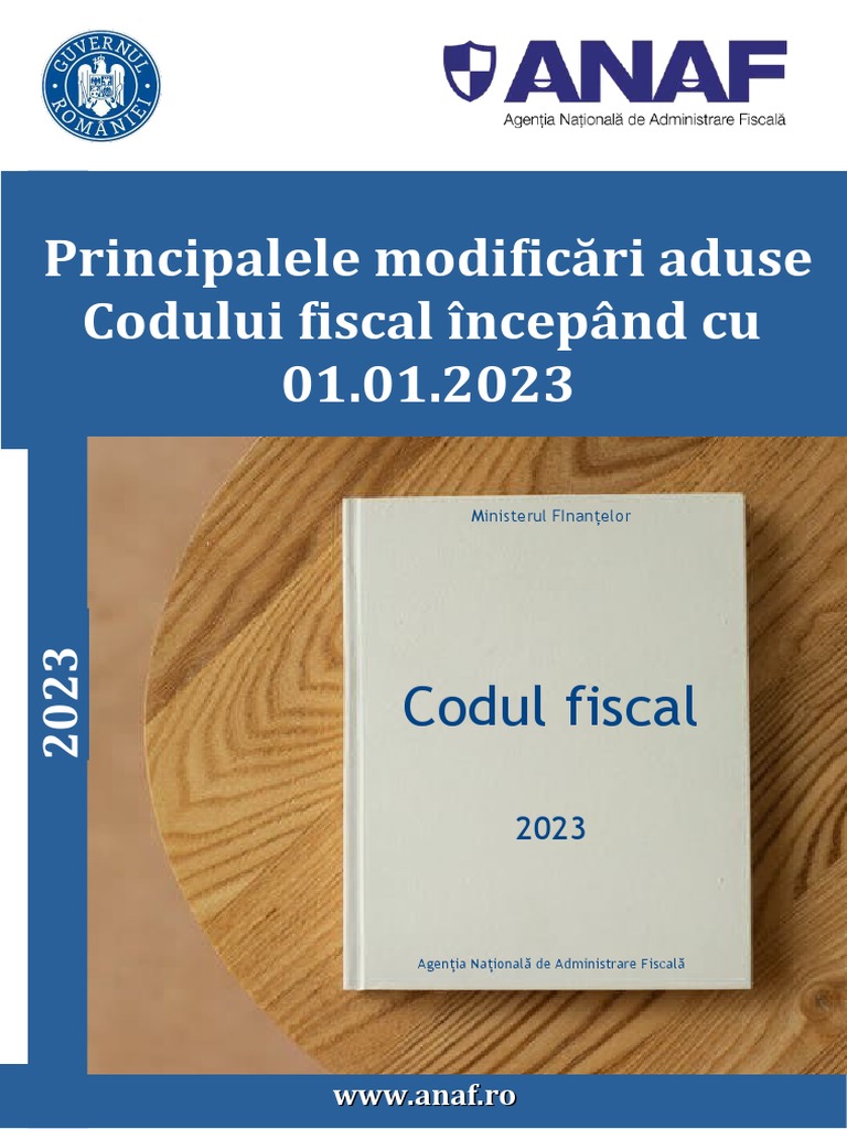 PrincipalelemodificariaduseCoduluifiscalincepandcu01.01.2023 PDF