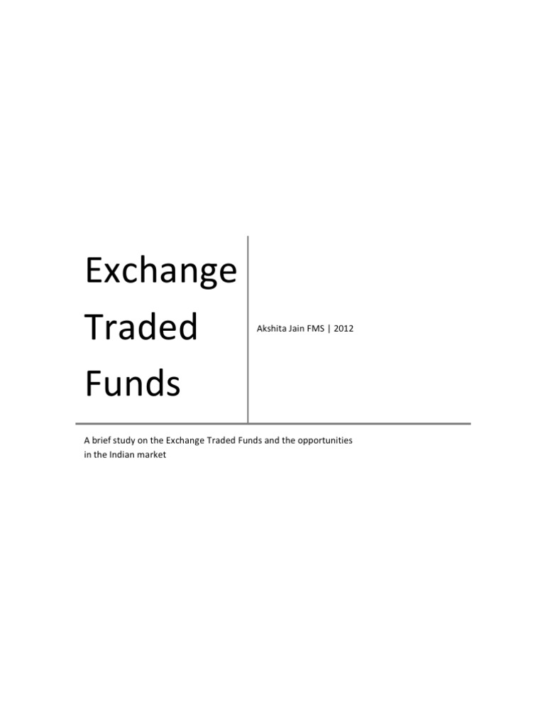 ETF | PDF | Exchange Traded Fund | Mutual Funds