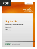 Spy The Lie: Detecting Malicious Insiders: March 2018 | PDF | Deception