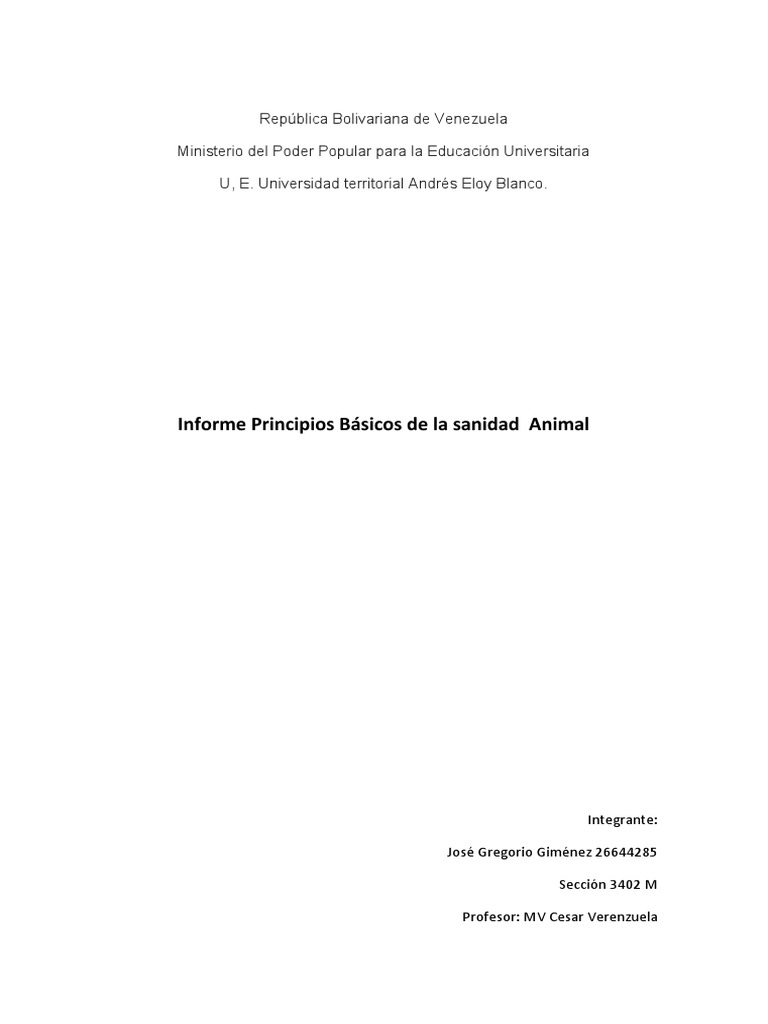 Principios del Bienestar Animal | PDF | Bienestar de los animales ...