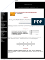 Lecciones - Escritura Musical en Pentagramas - El Rincón Del Guitarrista
