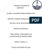 Ensayo y Mapa Mental de Clasificación de Cimentaciones - ALEJANDRO ROMAN HERRERA TACU - 4C