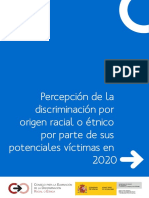 Discriminación percibida por origen étnico y racial en España