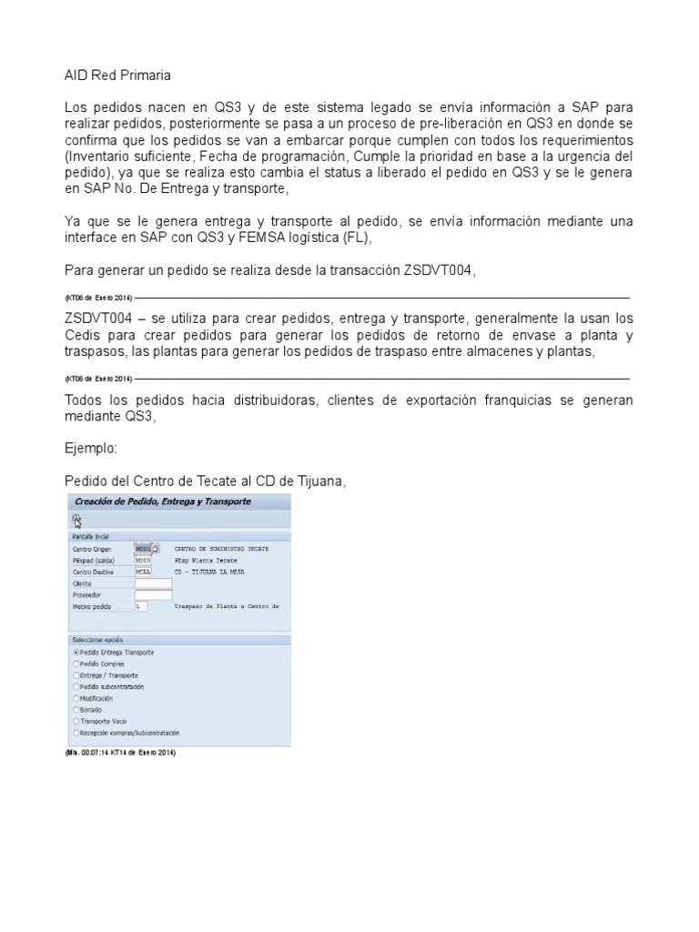 Proceso de Pedidos en QS3 y SAP | PDF | Transporte | Factura