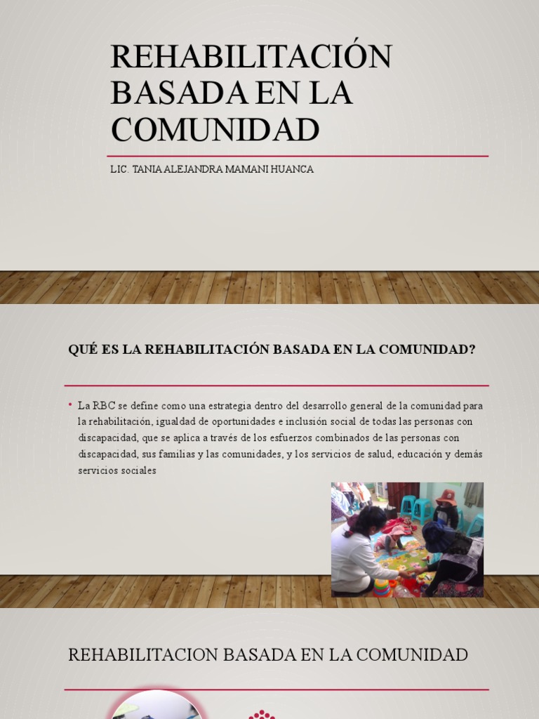 Rehabilitación Basada en la Comunidad | PDF