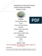 Ensayo - Los Principales TLC Del Perú Con El Mundo y El Impacto en Nuestro Comercio