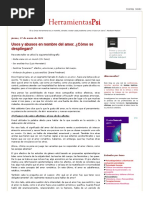 HerramientasPsi - Usos y Abusos en Nombre Del Amor. ¿Cómo Se Despliegan