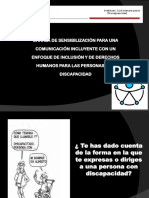 CHARLA DE SENSIBILIZACIÓN PARA UNA COMUNICACIÓN INCLUYENTE CON UN ENFOQUE DE INCLUSIÓN Y DE DERECHOS HUMANOS PARA LAS PERSONAS CON DISCAPACIDAD - PDF