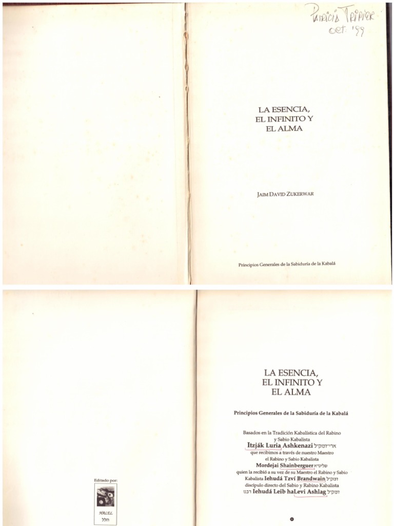 La Esencia, El Infinito y El Alma, J.D. Zukerwar. PDF