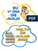 Primeiro dia de aula no ano letivo de 2023