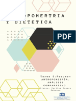 Tarea 3. Resumen ANTROPOMETRÍA. ANÁLISIS COMPARATIVO 