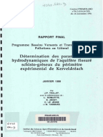 Détermination Des Paramètres Hydrodynamiques de L'aquifère Fissuré Schisto-Gréseux Du Périmètre Expérimental de Kerveldréach