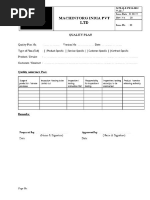 Quality Plan