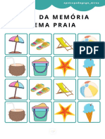 Jogo Da Memória Tema Praia