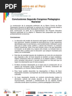 conclusiones segundocongreso pedagogico