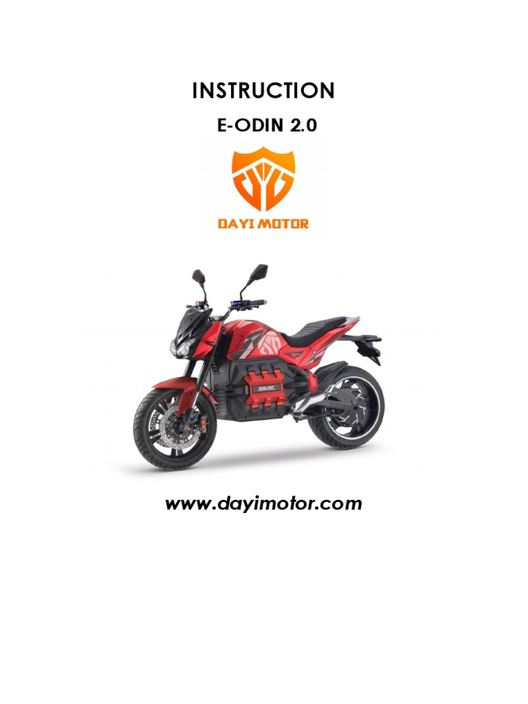 E-Odin 2.0 Scooter User Manual | PDF | Battery Charger | Tire