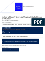 Instalar o Hyper-V Dentro Da Máquina Virtual Utilizando o Virtualbox