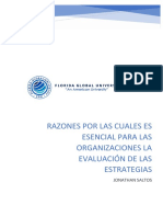 Razones Por Las Cuales Es Esencial para Las Organizaciones La Evaluación de Las Estrategias